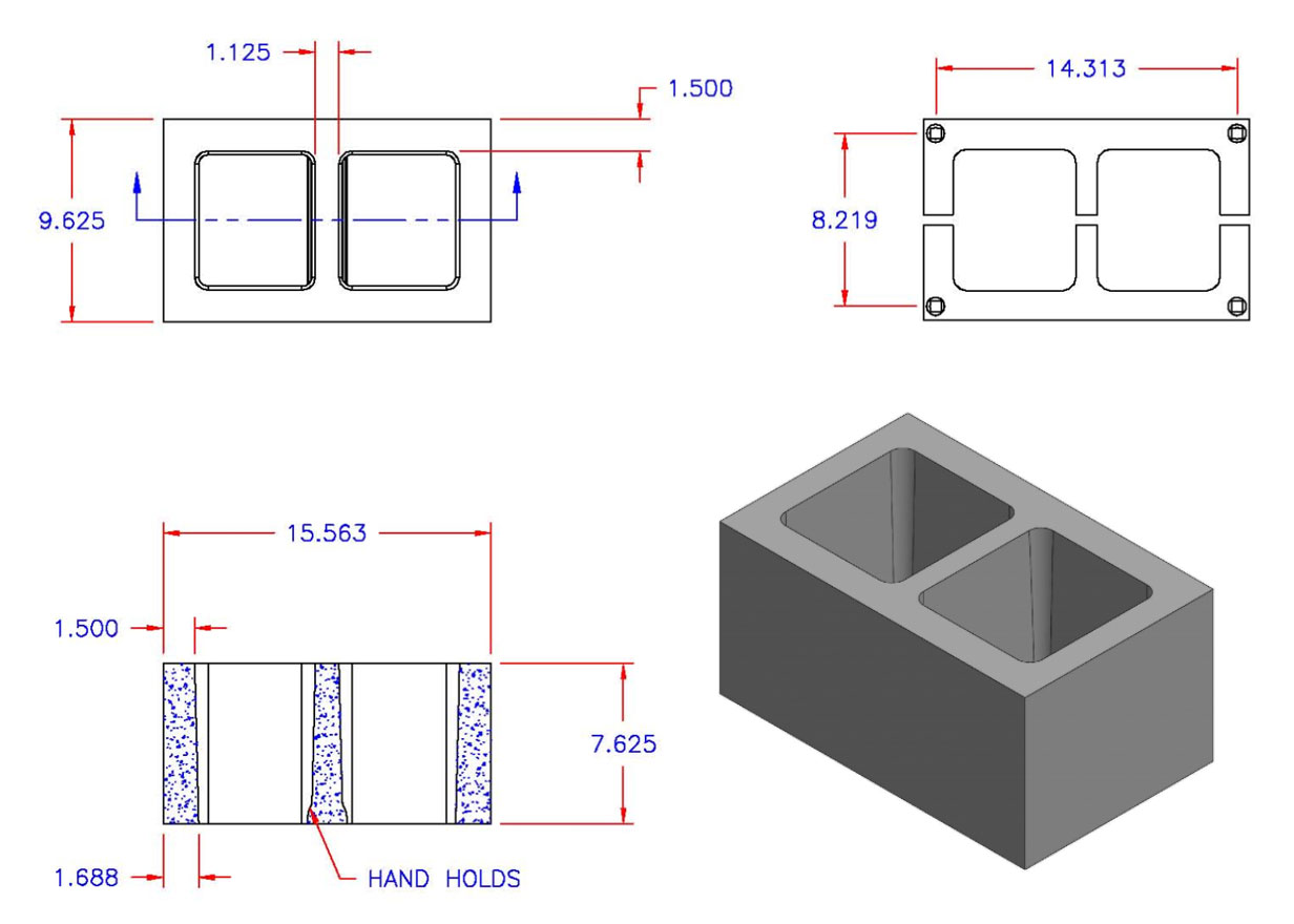 D10816-1121 Square Core Plain End