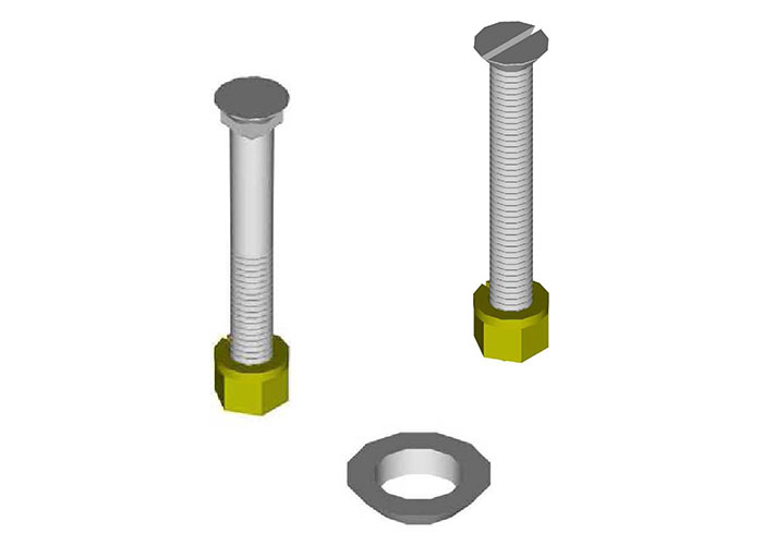 Stripper Shoe Bolts with Nuts and Washers