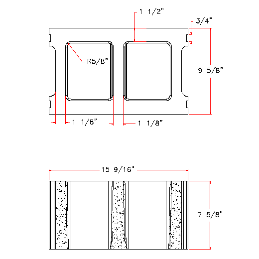 Standard 10" Block D10816-1225