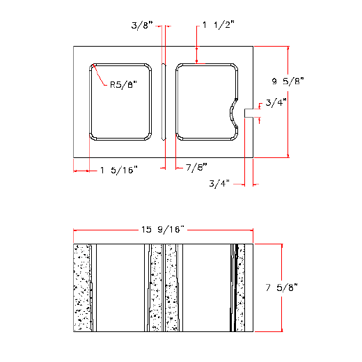 Standard 10" Block D10816-1533