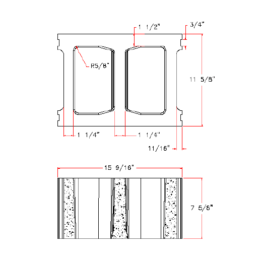 Standard 12" Block D12816-2258