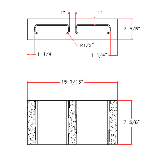 Standard 4" Block D4816-1145