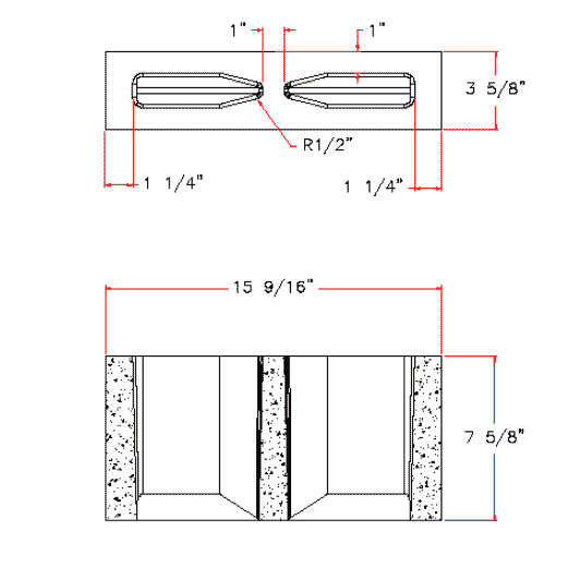 Standard 4" Block D4816-2144