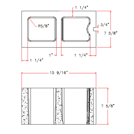 Standard 8" Block D8816-1494