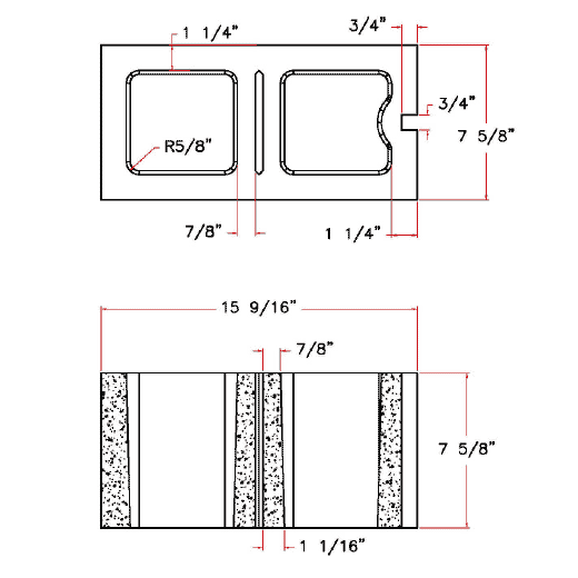 Standard 8" Block D8816-1501