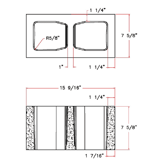 Standard 8" Block D8816-2155