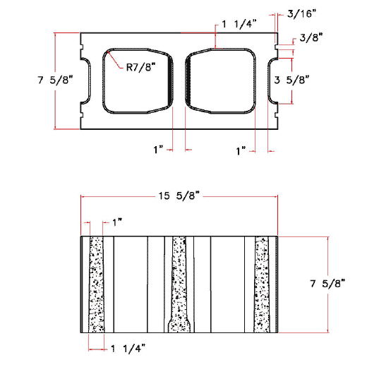 Standard 8" Block D8816-2218