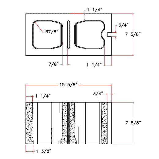 Standard 8" Block D8816-2544