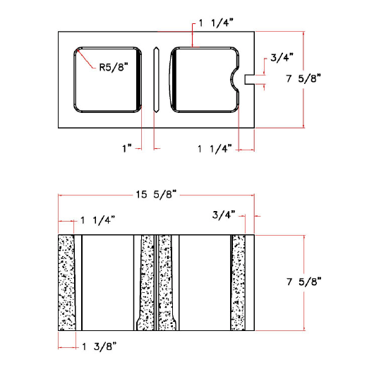 Standard 8" Block - DC8816-1501