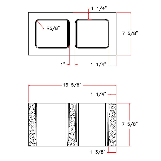 Standard 8" Block - DC8816-1101